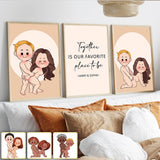 Together Is Our Favourite Place To Be - Personalized Couple Poster & Canvas Set