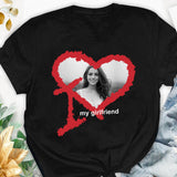 I Love My Girlfriend Boyfriend Husband Wife Custom Photo - Personalized Couple T-shirt And Hoodie