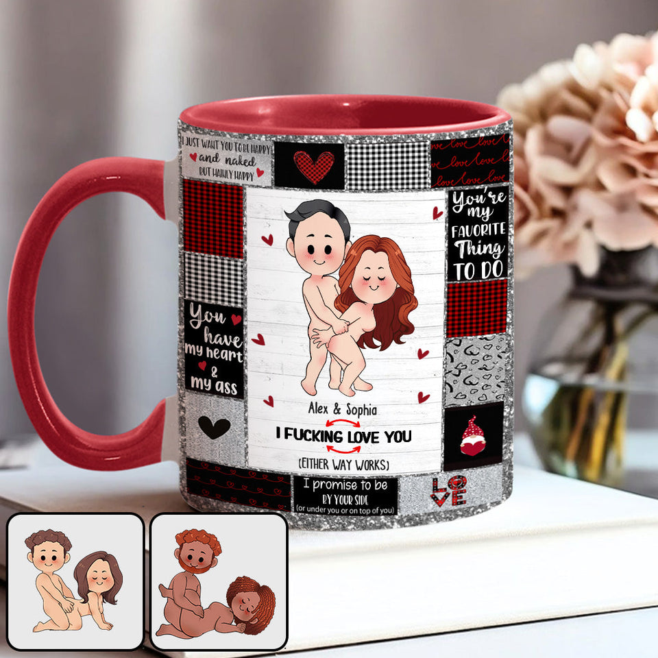 I Love You - Personalized Couple Accent Mug