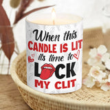 It's Time To Be Naughty - Personalized Couple Candle With Wooden Lid