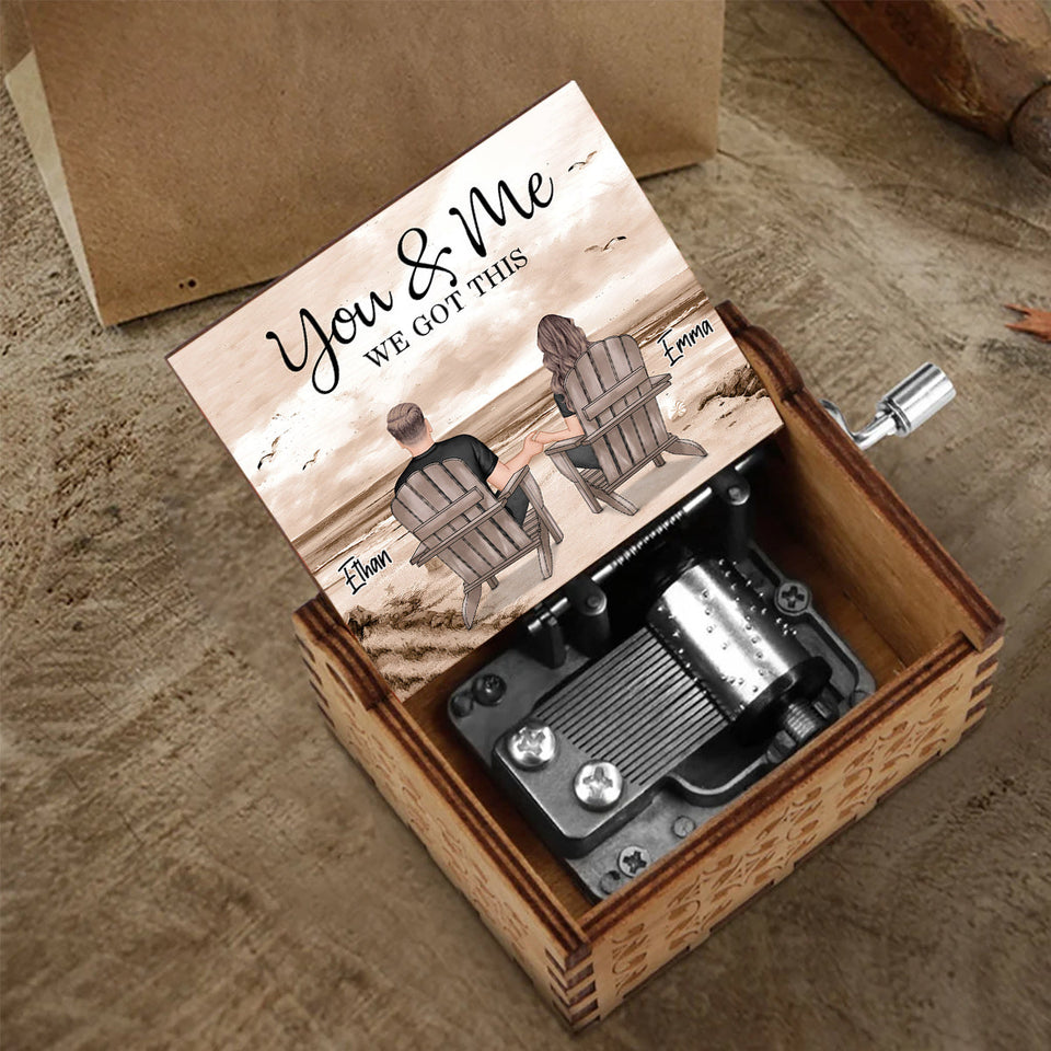 You And Me We Got This - Personalized Couple Hand Crank Music Box