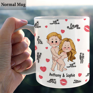 I Love Seeing You Naughty - Personalized Couple Mug