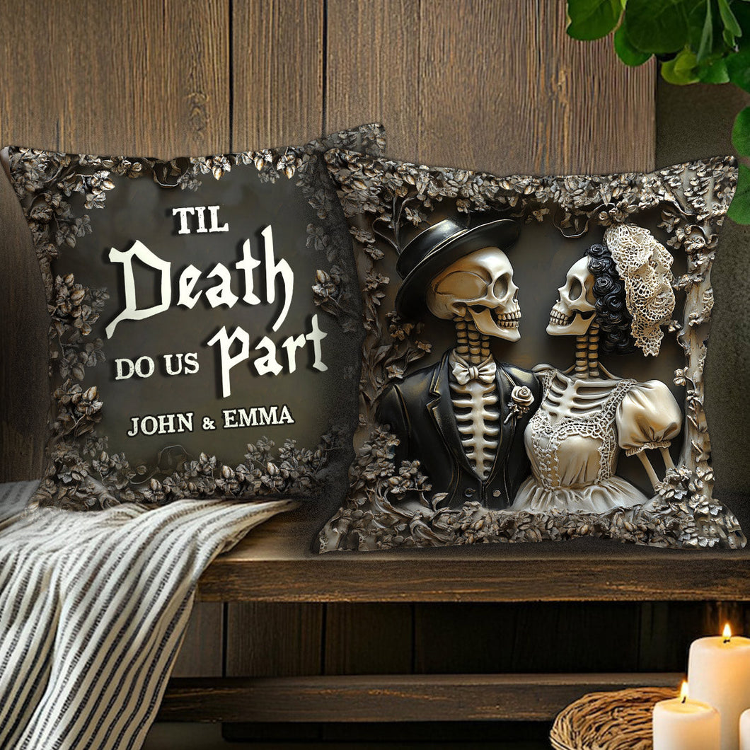 Til Death Do Us Part - Personalized Couple Throw Pillow