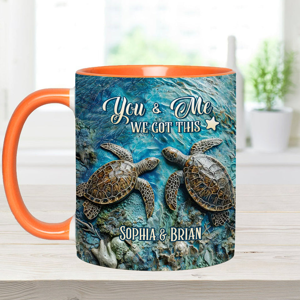 You, Me & The Sea - Personalized Couple Accent Mug