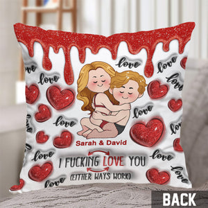 I Love You - Personalized Couple Throw Pillow