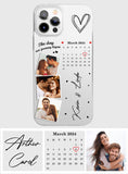 The Day Our Journey Began Photos & Calendar Custom - Personalized Couple Clear Phone Case