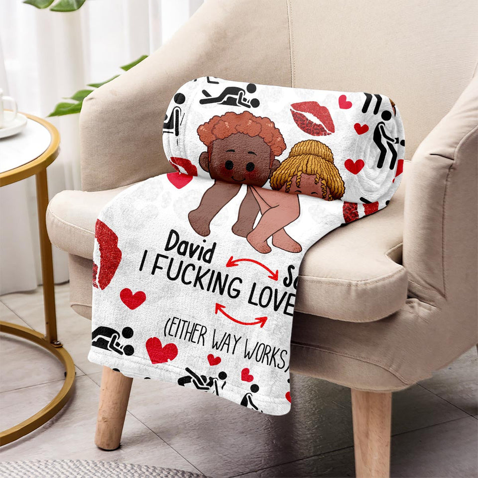 I Love You - Personalized Couple Blanket