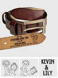 Dear Husband Boyfriend - Personalized Couple Leather Belt