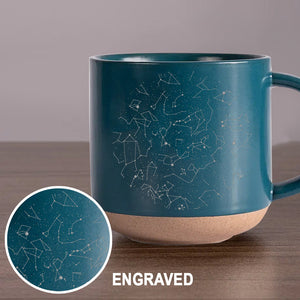 The start of our us - Personalized Couple Engraved Pottery Mug