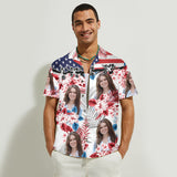 Custom Photo Hawaiian Shirt For Him - Personalized Couple Hawaiian Shirt