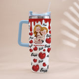 I Love You - Personalized Couple Tumbler With Handle