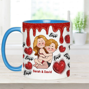 I Love You - Personalized Couple Accent Mug