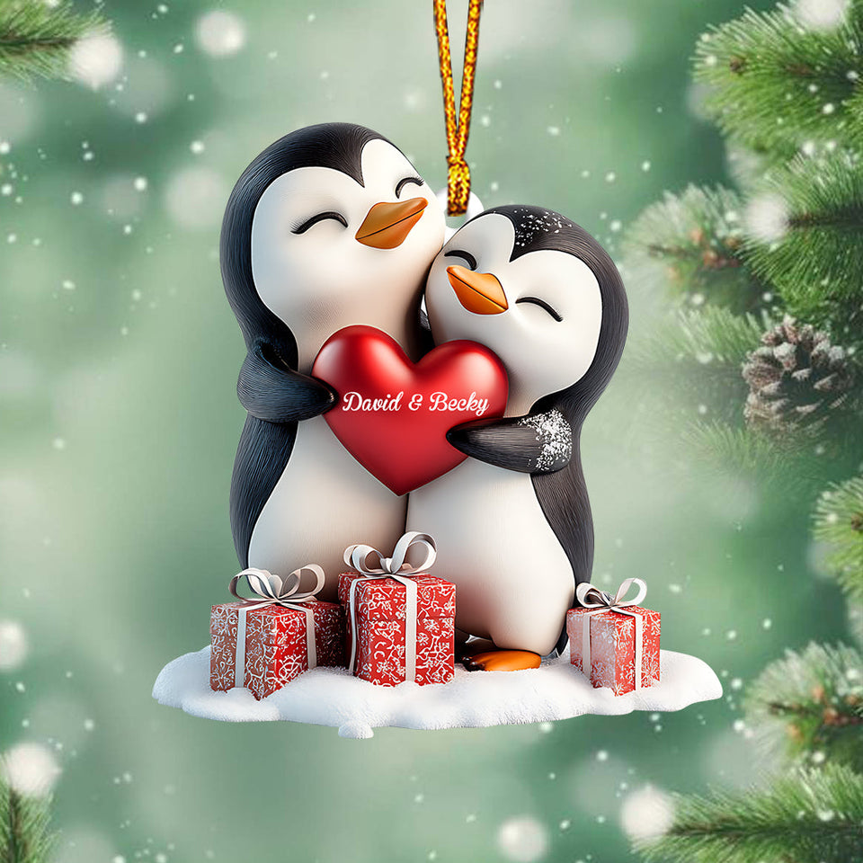 You & Me This Christmas - Personalized Couple Ornament