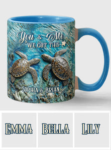 You, Me & The Sea - Personalized Couple Accent Mug