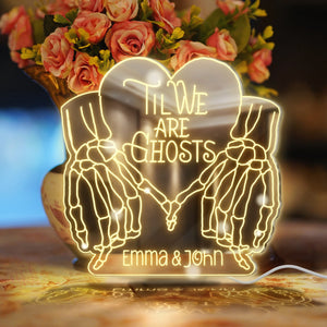 Til We Are Ghosts - Personalized Couple Mirror Light