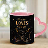 From Our First Kiss Till Our Last Breath - Personalized Couple Heart Handle Mug