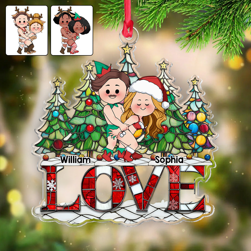 I'm F**king Love You - Personalized Couple Custom Shaped Ornament