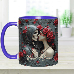 Til Death Do Us Part - Personalized Couple Accent Mug