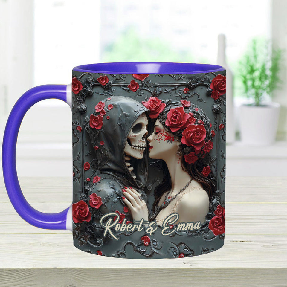 Til Death Do Us Part - Personalized Couple Accent Mug