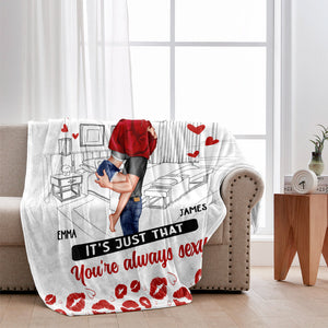 It's Not That I'm Horny All The Time - Personalized Couple Blanket