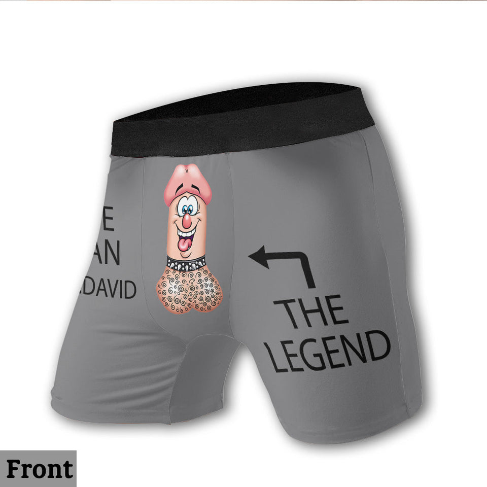 The Man The Legend - Personalized Couple Men’s Boxer Briefs