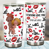 I Love You - Personalized Couple Tumbler