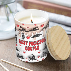 Best Couple Ever - Personalized Couple Candle With Wooden Lid