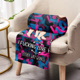 I Love You Funny Couple - Personalized Couple Blanket