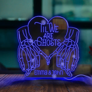 Til We Are Ghosts - Personalized Couple Mirror Light