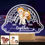 I Love You - Personalized Couple Shaped Plaque Light Base