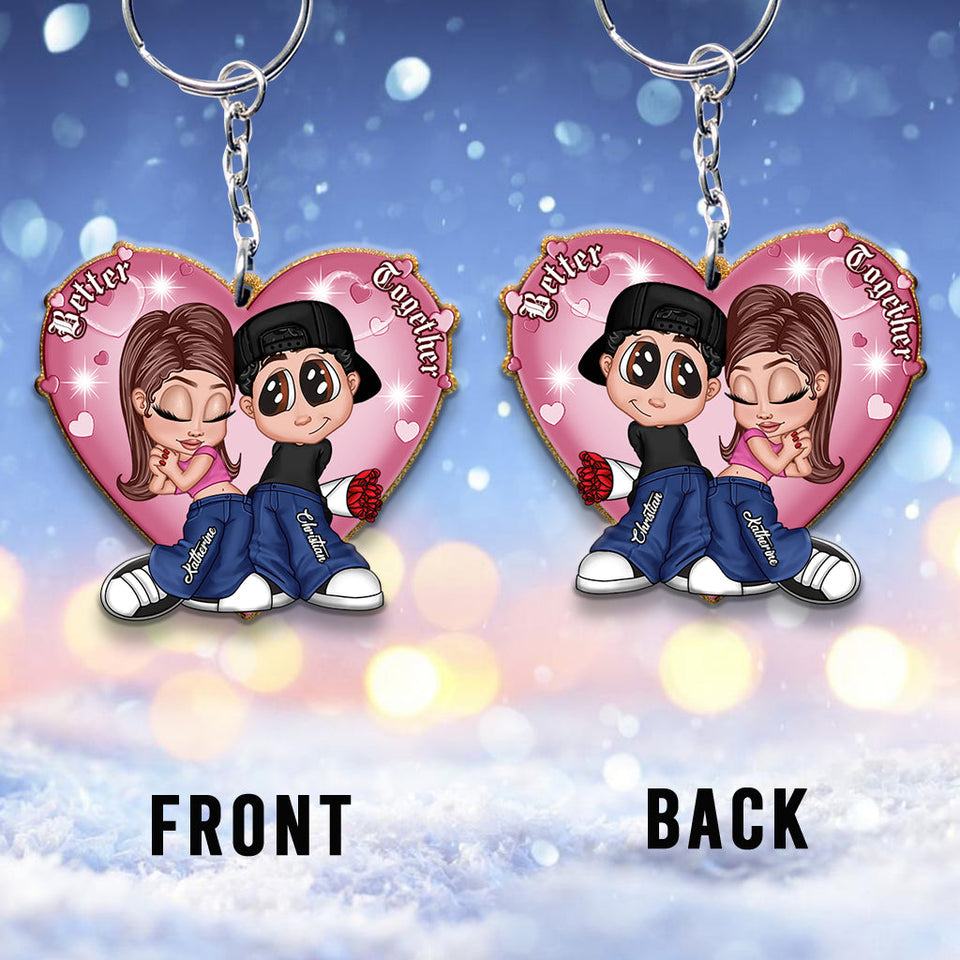 Y2K Couple - Personalized Couple Keychain