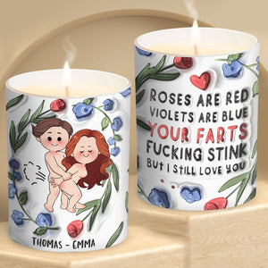 I Still Love You - Personalized Couple Candle With Wooden Lid