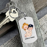 I Do Love The Police - Personalized Couple Stainless Steel Keychain