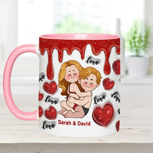 I Love You - Personalized Couple Accent Mug