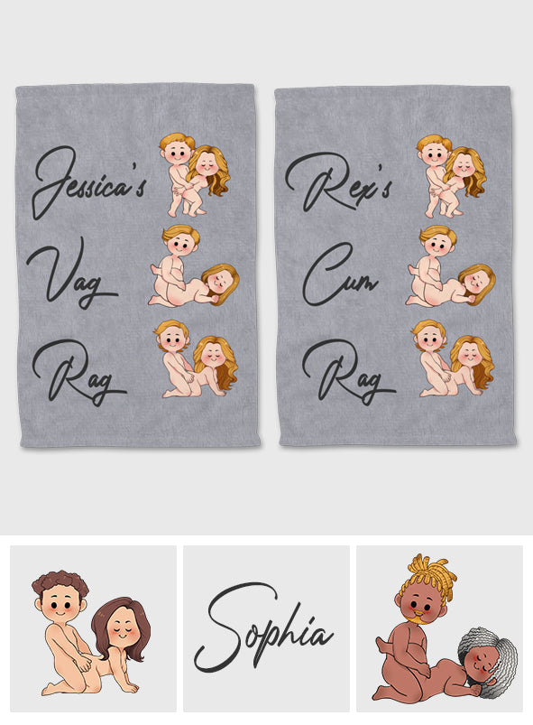 Cum Rag, Vag Rag - Personalized Couple Towel