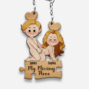 My Missing Piece - Personalized 3 Layered & 1 Layered Couple Keychain