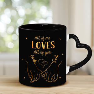 From Our First Kiss Till Our Last Breath - Personalized Couple Heart Handle Mug