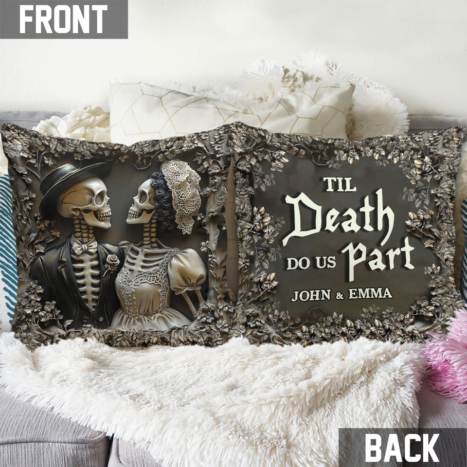 Til Death Do Us Part - Personalized Couple Throw Pillow