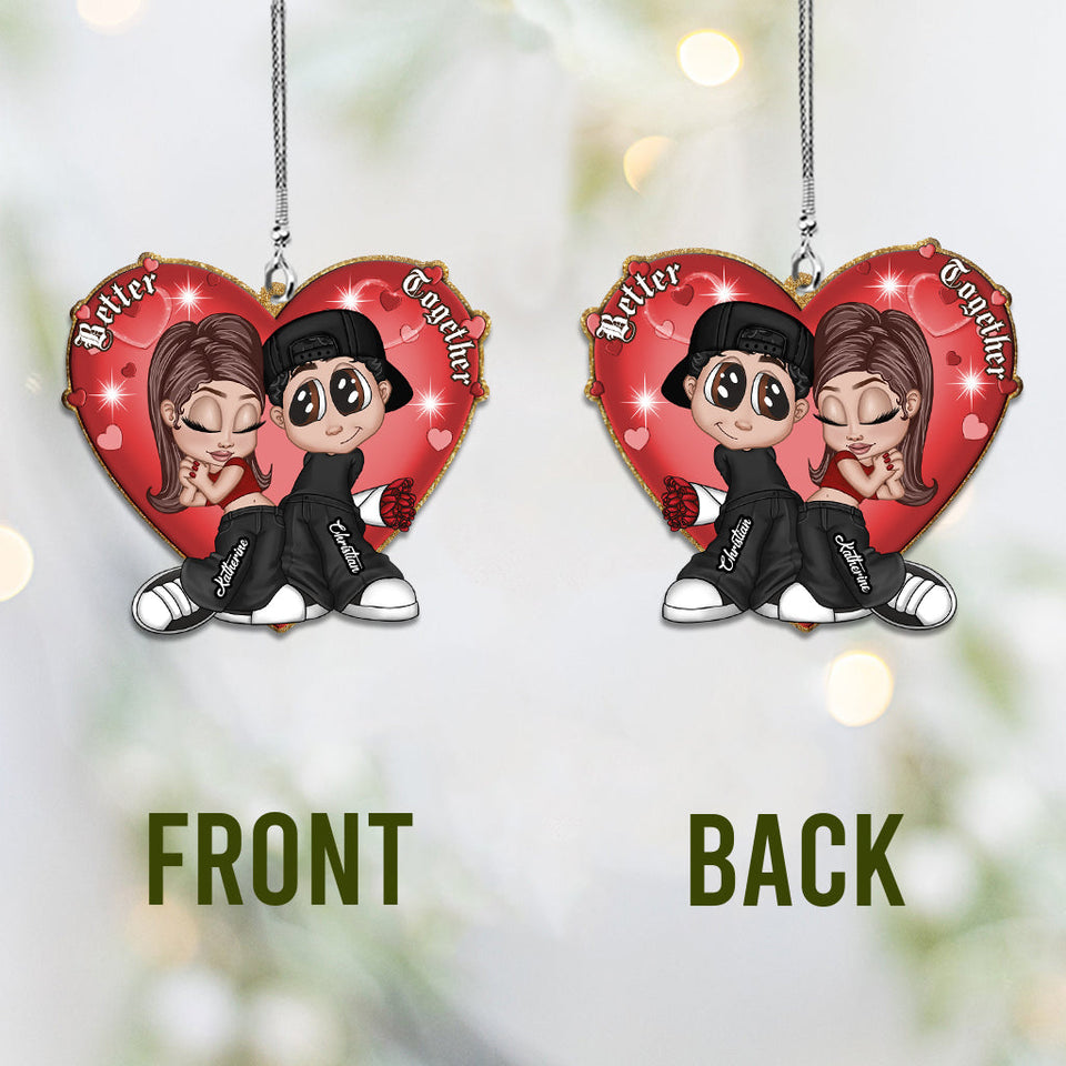 Y2K Couple - Personalized Couple Car Ornament